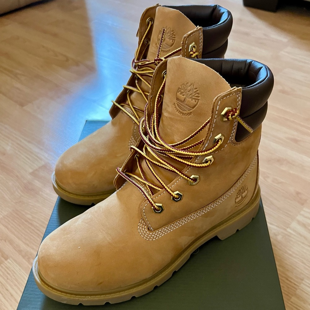 Timberland Women’s Linden Woods 6 inch Watwrproof Boot in Wheat Nubuck